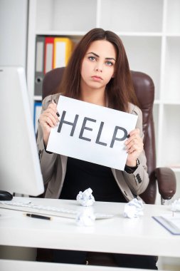 Viyadükler Sekreter olarak çalışan Avrupa yorgun ve sinirli kadın