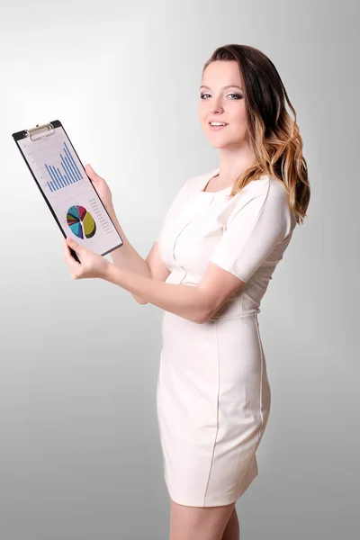 Attractive young businesswoman portrait in office — Stock Photo, Image