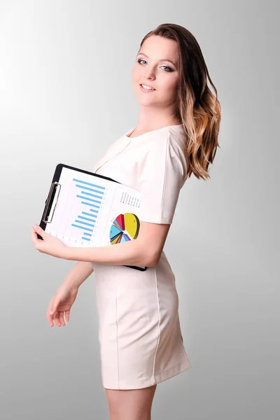 Attractive young businesswoman portrait in office — Stock Photo, Image