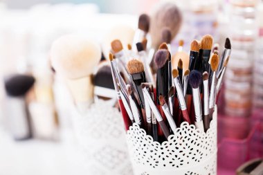 Profesyonel makyaj fırçası koleksiyonu