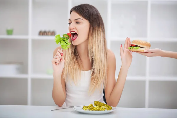 Diéta. Egészséges táplálkozás, Fogyókúra, fogyás és súlya veszteség koncepció. — Stock Fotó