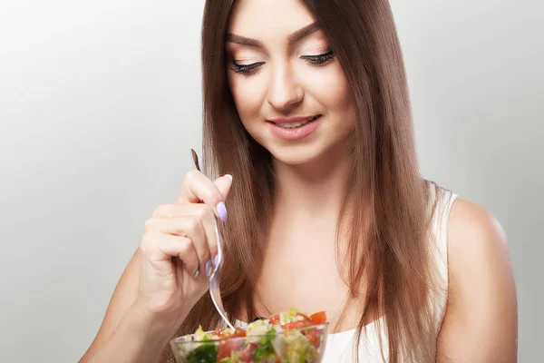 Dieta. Comida saudável. Perda de peso e conceitos corporais sutis. Fitnes... — Fotografia de Stock