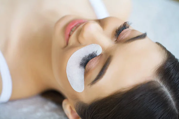 Woman Eye with Long Eyelashes. Eyelash Extension — Stock Photo, Image