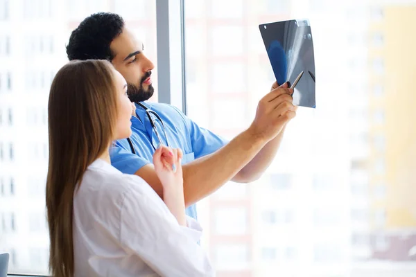 Group Of Happy Multiracial Doctors Working Together In Clinic Royalty Free Stock Images