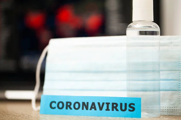 Ochrona koronawirusa na tle karty rozprzestrzeniania się wirusa — Zdjęcie stockowe