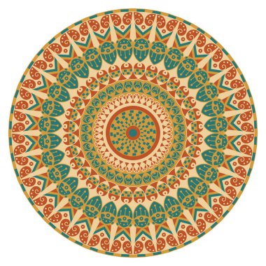 etnik desen yuvarlak