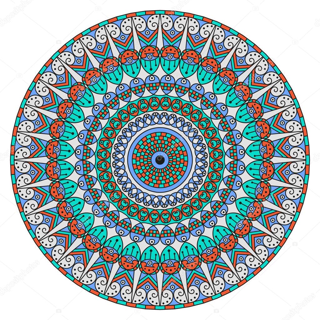 Round ethnic pattern