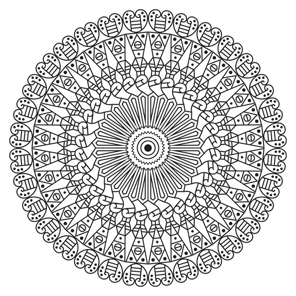 Ronde etnische patroon — Stockvector