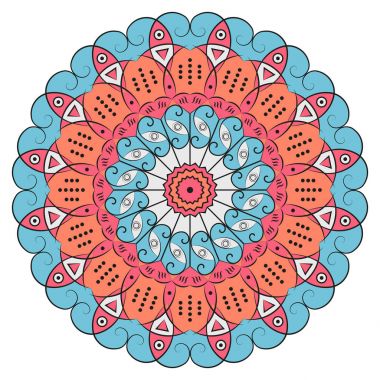 etnik desen yuvarlak