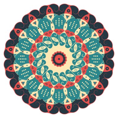 etnik desen yuvarlak
