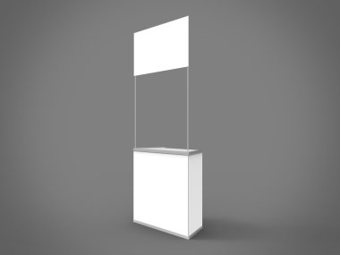 Promo Counter 3d Render yan perspektif