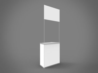 Promo Counter 3d Render yan perspektif