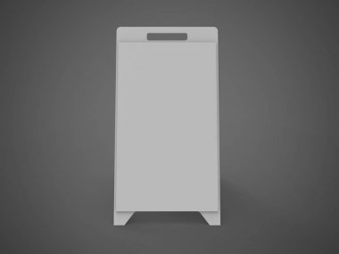 Taşınabilir bir Poster standı 3d render