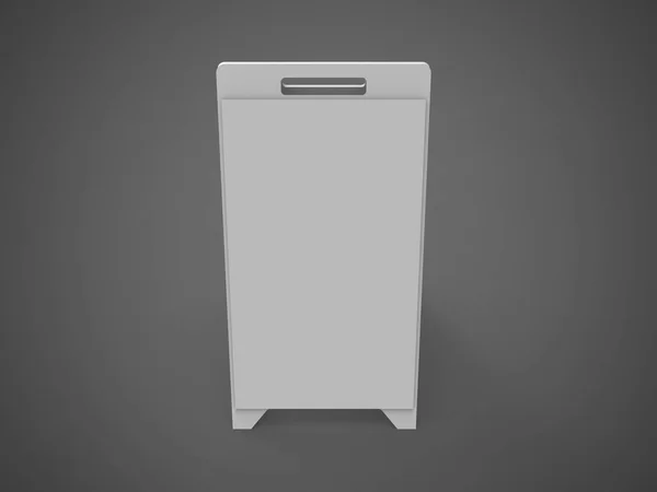 Portátil A Poster Stand 3D Rendering — Fotografia de Stock
