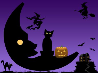 Halloween Tema illüstrasyon