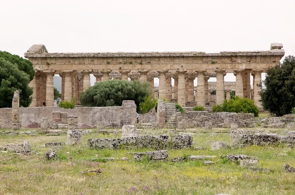 Neptuna świątynia, Paestum, Włochy — Zdjęcie stockowe