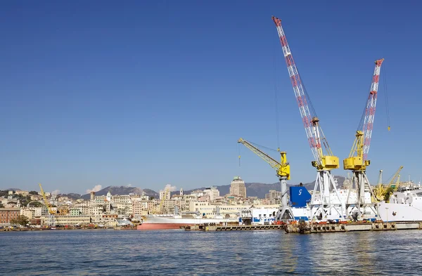 View of Genoa from the sea, Italy — Stock fotografie