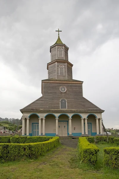 Kyrkan av Nercon, ön Chiloe, Chile — Stockfoto