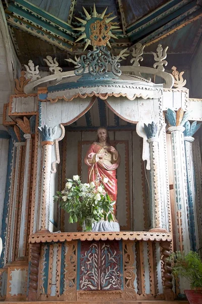 Εκκλησία της Santa Maria de Loreto στο Achao, το νησί Quinchao, Χιλή — Φωτογραφία Αρχείου