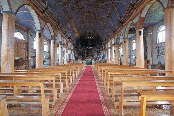 Iglesia de Santa Maria de Loreto en Achao, Isla de Quinchao, Chile —  Fotos de Stock