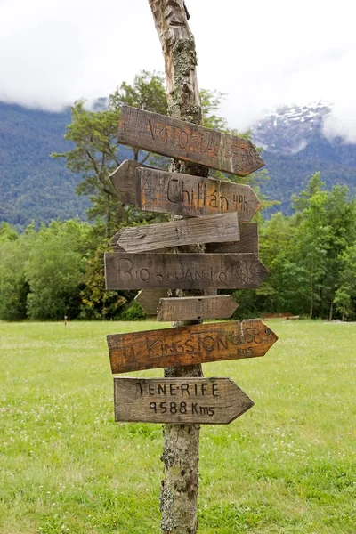 Direction signs, Chile — Stock Photo, Image