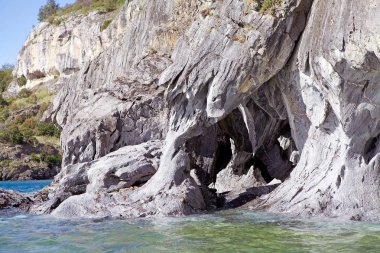 Mağaralar genel Carrera Gölü, Patagonia, Şili