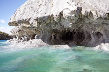 Mağaralar genel Carrera Gölü, Patagonia, Şili