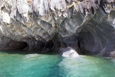 Mermer Katedrali genel Carrera Gölü, Patagonia, Şili