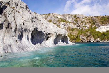 Jeolojik kat genel Carrera Gölü, Patagonia, Şili