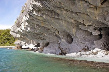 Mağaralar genel Carrera Gölü, Patagonia, Şili