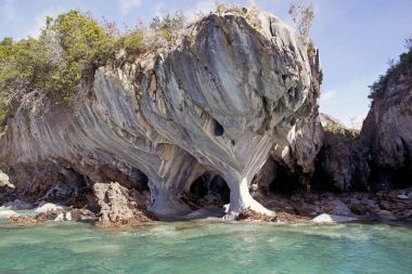 Mağaralar genel Carrera Gölü, Patagonia, Şili