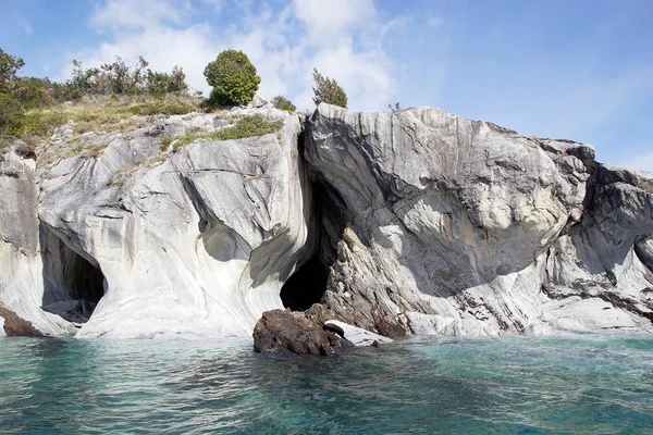 Jeolojik kat genel Carrera Gölü, Patagonia, Şili