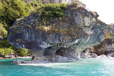Jeolojik kat genel Carrera Gölü, Patagonia, Şili