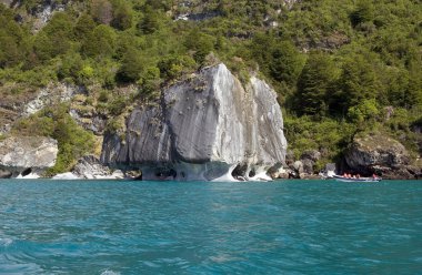 Mermer Katedrali genel Carrera Gölü, Patagonia, Şili