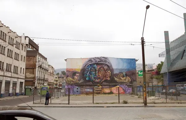 Murales em Valparaiso, Chile — Fotografia de Stock