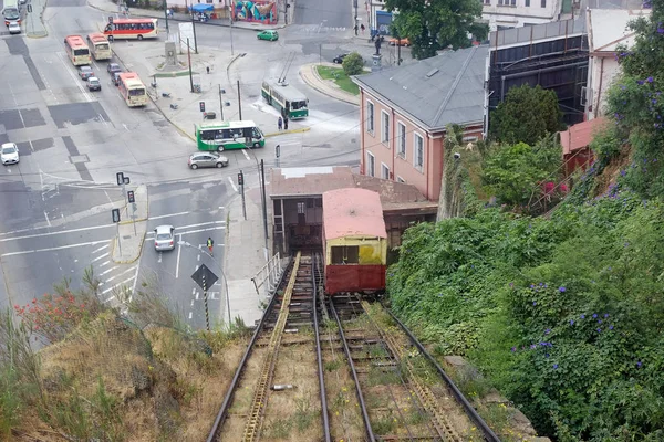 利塞尔缆索铁路在瓦尔帕莱索，智利 — 图库照片