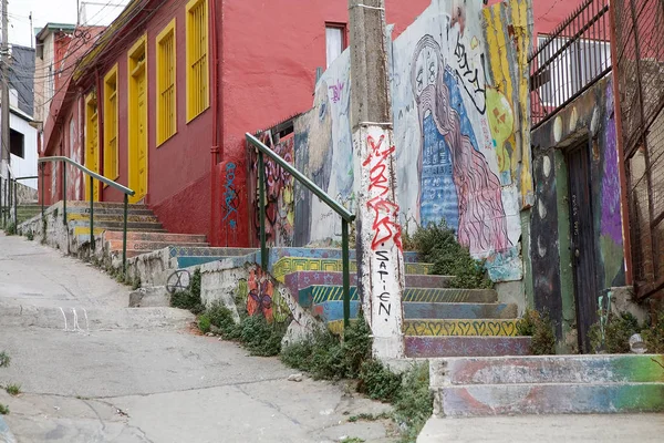 Murales στο Valparaiso, Χιλή — Φωτογραφία Αρχείου