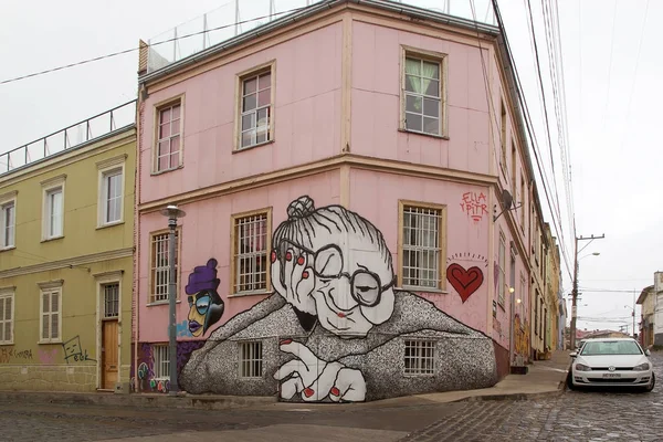 Murales en Valparaíso, Chile — Foto de Stock