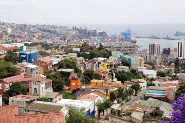 Valparaiso, Şili'nin görünümü