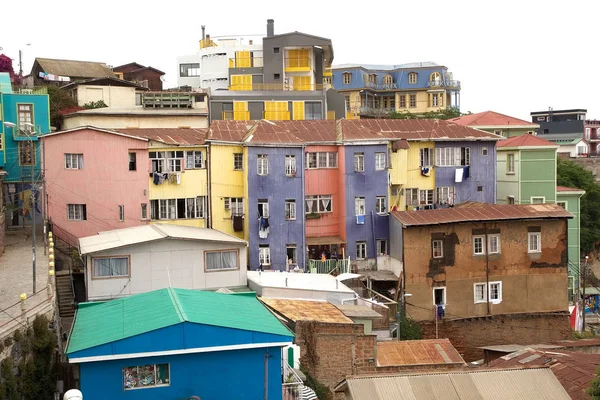 Családi házak, Valparaiso, Chile — Stock Fotó