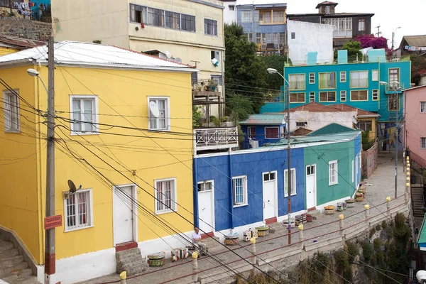 Σπίτια στο Valparaiso, Χιλή — Φωτογραφία Αρχείου