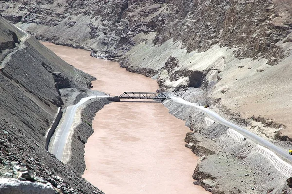 Indus rivier, ladakh, india — Stockfoto