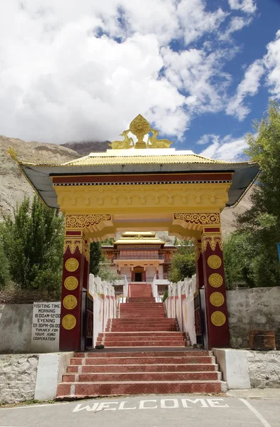 Samstanling kloster im nubra tal, ladakh, indien — Stockfoto