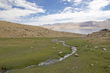 Teknik destek Moriri Gölü Ladakh, Hindistan