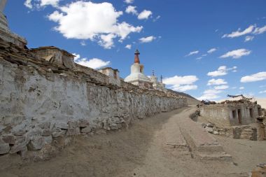 Karzok Köyü teknik destek Moriri kıyı Gölü Ladakh, Hindistan