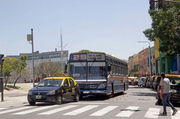 Veřejná doprava do čtvrti La Boca, Buenos Aires, Argentina Stock Obrázky