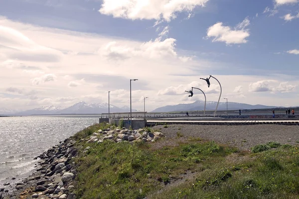 Een hommage aan de Wind in Puerto Natales in Patagonië, Chili — Stockfoto