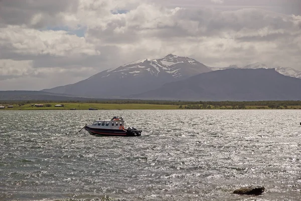 Puerto Natales Patagónia, Chile-ban táj kilátás — Stock Fotó