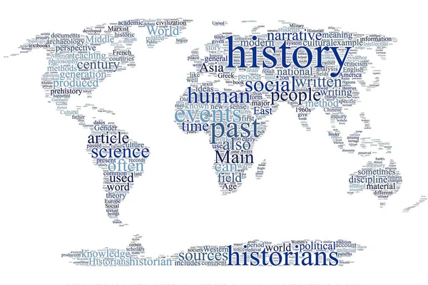 Historia mapa palabra nube —  Fotos de Stock