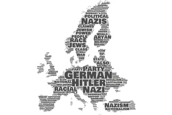 Nazionalismo Europa mappa wod cloud — Foto Stock